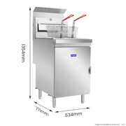 Gasmax Superfast Natural Gas Tube Twin Vat Fryer - RC400TE