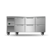SKOPE ProSpec Six Drawer, Three Bay, Underbench GN 1/1 Fridge 432L - PG11.UBR.3.D6