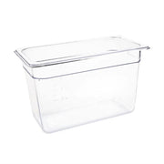 Vogue Clear Polycarbonate Gastronorm Tray 1/3 (65 to 200mm Depths) - Depth: 200mm | Capacity: 7L | Code: U235