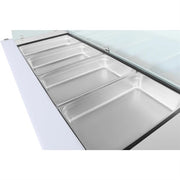 Polar U-Series GN Saladette Counter with Square Sneeze Guard 4 Door - UA019-A