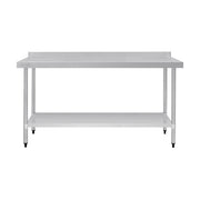 Vogue Stainless Steel Table with Splashback 1800mm - GJ509