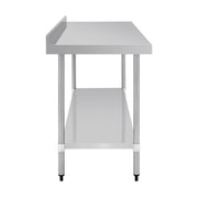 Vogue Stainless Steel Table with Splashback 1800mm - GJ509