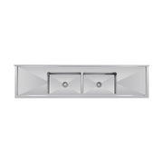 Vogue Double Bowl Sink Double Drainer 2400mm x 700mm 90mm Drain - HC921