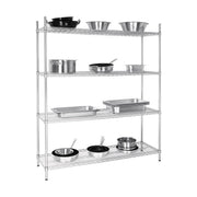 Vogue 4 Tier Wire Shelving Kit 1525x457mm - L929