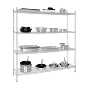 Vogue 4 Tier Wire Shelving Kit 1830x460mm - L939