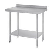 Vogue Stainless Steel Prep Table with Splashback 900mm - T380