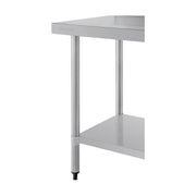 Vogue Stainless Steel Prep Table with Splashback 900mm - T380
