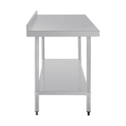 Vogue Stainless Steel Prep Table with Splashback 1500mm - T382