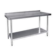 Vogue Stainless Steel Prep Table with Splashback 1800mm - T383