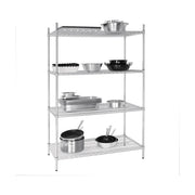 Vogue 4 Tier Wire Shelving Kit 1220x610mm - U257