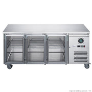 FED-X Three Glass Door Bench Fridge - XUB7C18G3V