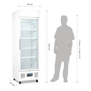 Polar G-Series 1 Door Upright Display Fridge 368L White - DM076-A