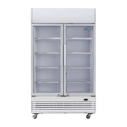 Polar G-Series 2 Hinged Door Upright Display Cooler with Light Box 950L - GE580-A