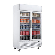 Polar G-Series 2 Hinged Door Upright Display Cooler with Light Box 950L - GE580-A