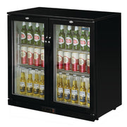 Polar G-Series Back Bar Cooler with 2 Hinged Doors 208L Black - GL002-A