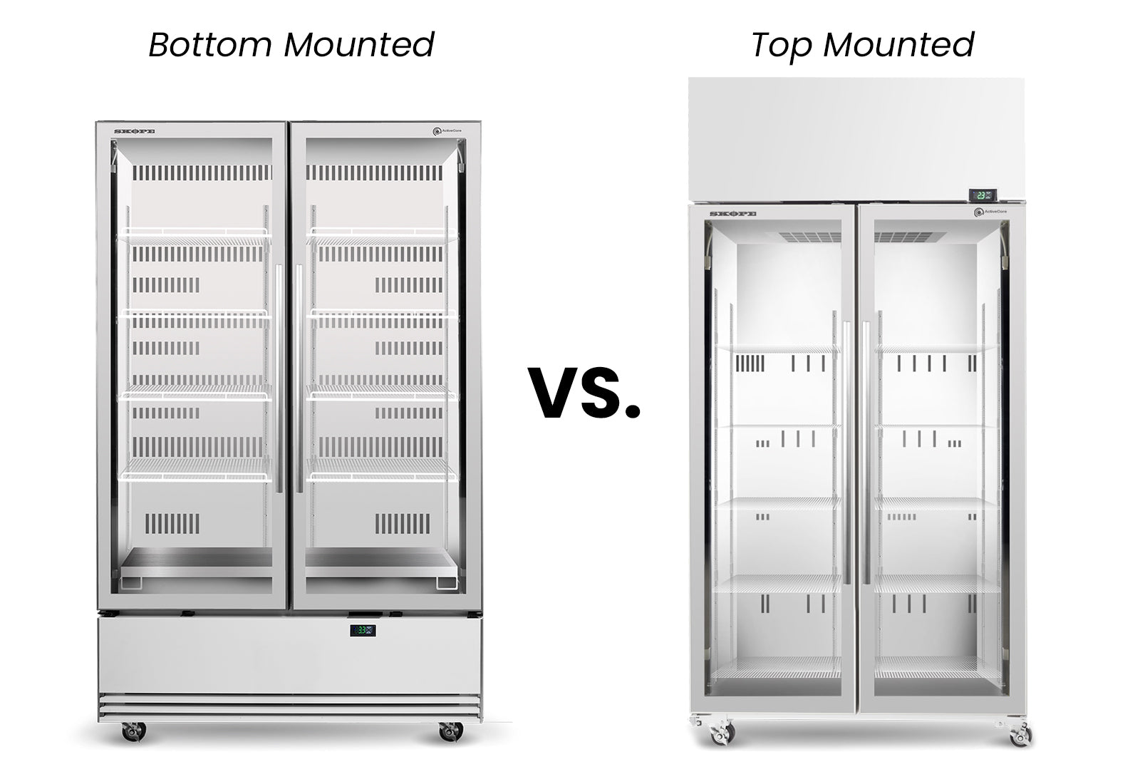 What's The Difference Between Top Mount & Bottom Mount Commercial Fridges?