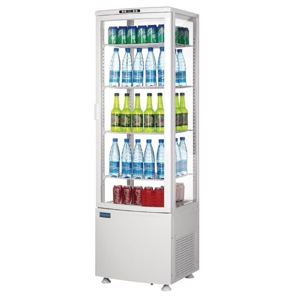 Polar C-Series Energy Efficient Curved Door Display Fridge White 235Ltr - CX575-A