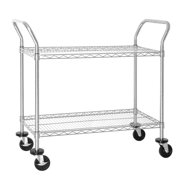 Vogue Chrome 2 Tier Wire Trolley - CC430