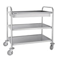 Vogue Stainless Steel 3 Tier Deep Tray Clearing Trolley - CC365