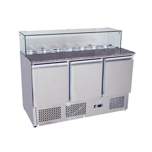 Atosa 3 Doors Pizzatable Saladette Fridge 1365 MM - ESL3864