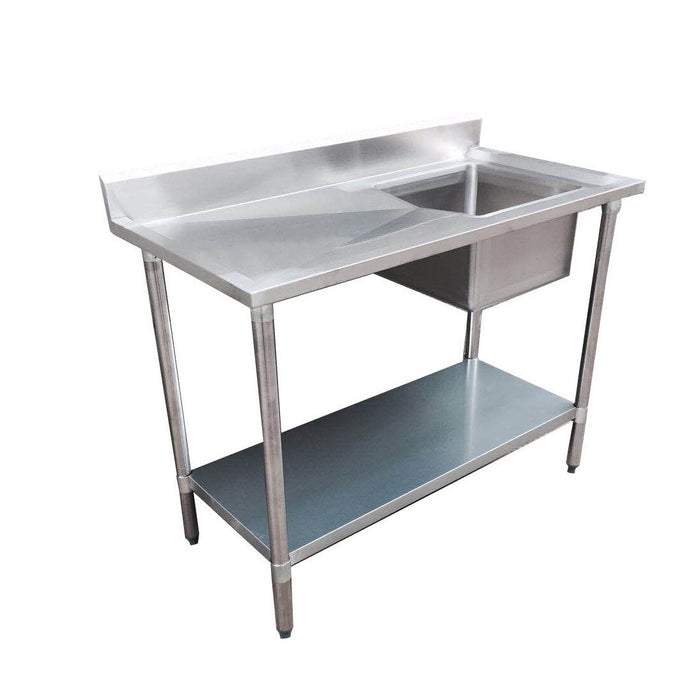 Modular Systems Economic Stainless Steel Single Sink Bench - Right Sink - SSBR