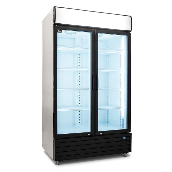 AG Double Door Upright Display Fridge - Glass Door 800L - CU800TNG