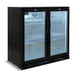 AG Twin Door Bar Fridge - Black Body & Doors 220L - BEER2