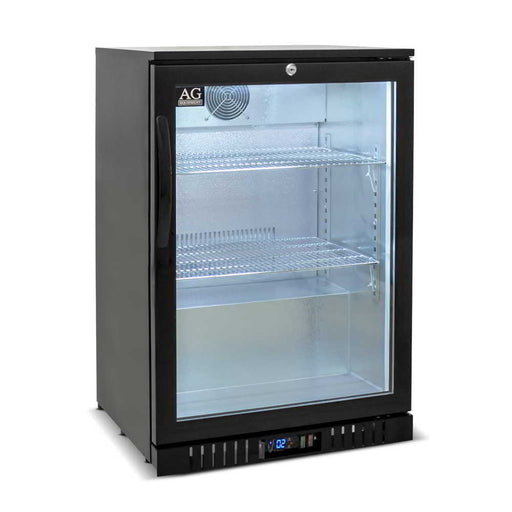 AG Single Door Bar Fridge - Black Body & Doors 126L - BEER1