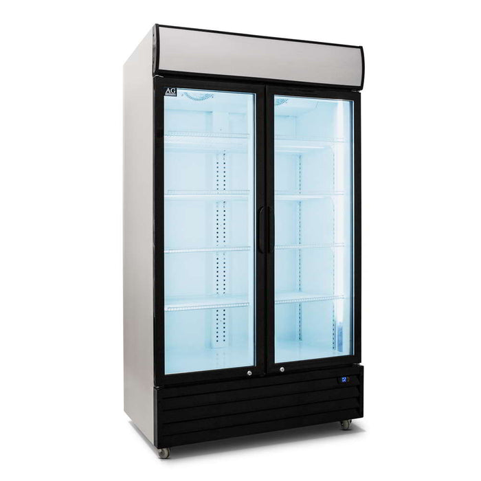 AG Double Door Upright Display Fridge - Glass Door 800L - CU800TNG
