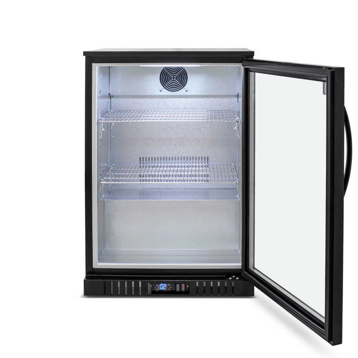 AG Single Door Bar Fridge - Black Body & Doors 126L - BEER1