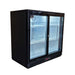 AG Twin Sliding Door Bar Fridge - Black Body & Doors 220L - BEER2-SD