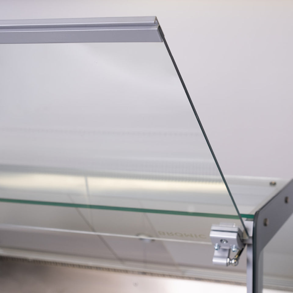 Bromic Square Glass Deli Display - 2580mm - DD2500SG-NR