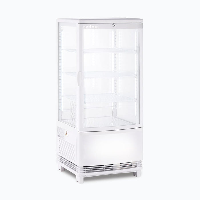Bromic Countertop Fridge - 80L - 1 Door - Curved Glass - White - CT0080G4WC-NR