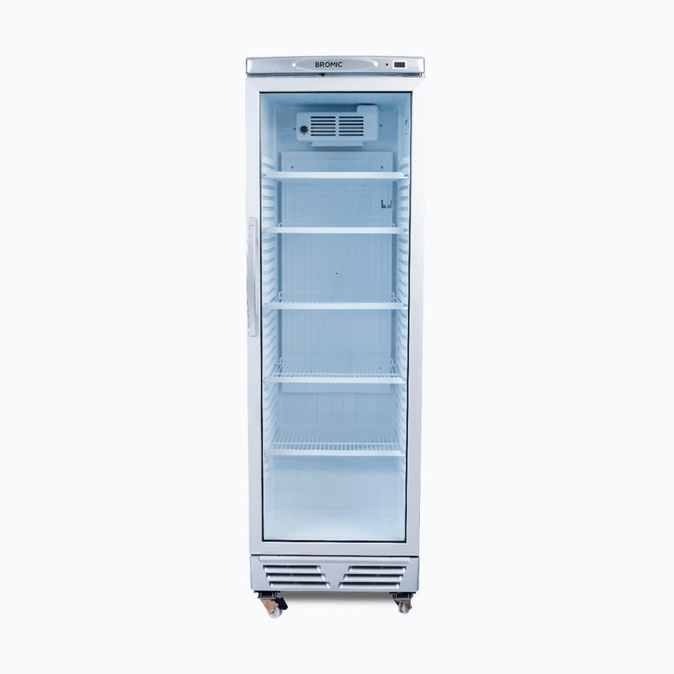 Bromic Upright Display Fridge - 372L - 1 Door - Flat Glass - GM0374-NR