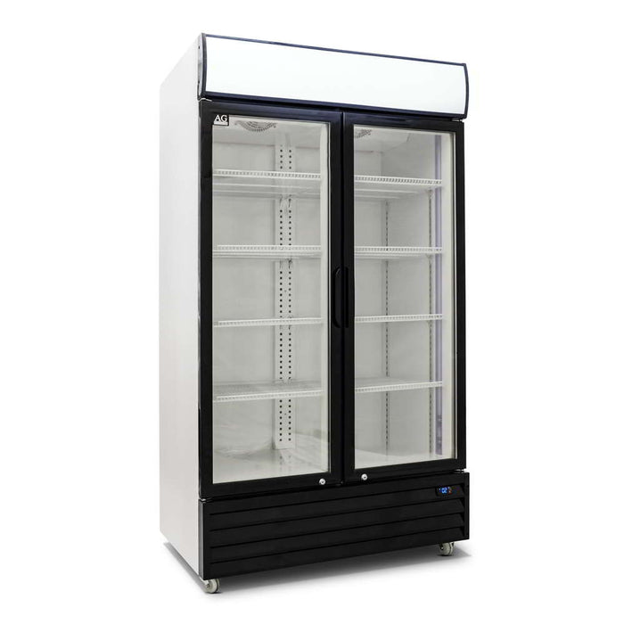 AG Double Door Upright Display Fridge - Glass Door 800L - CU800TNG