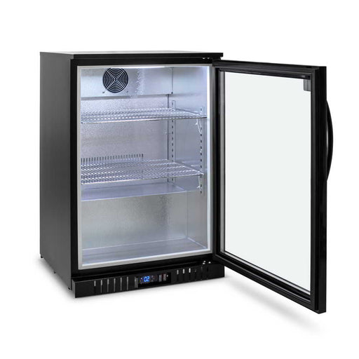 AG Single Door Bar Fridge - Black Body & Doors 126L - BEER1