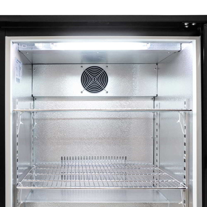 AG Single Door Bar Fridge - Black Body & Doors 126L - BEER1