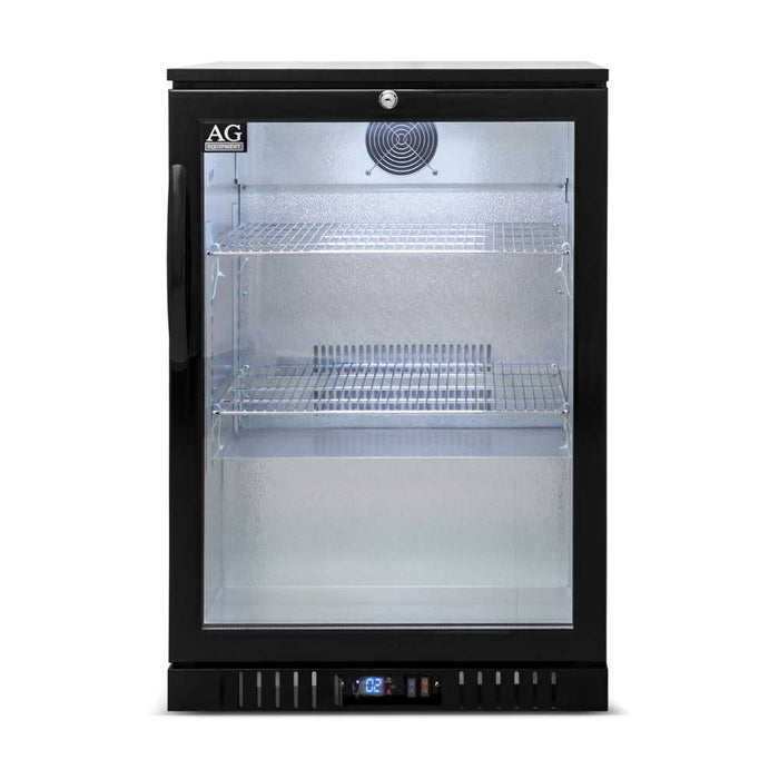 AG Single Door Bar Fridge - Black Body & Doors 126L - BEER1