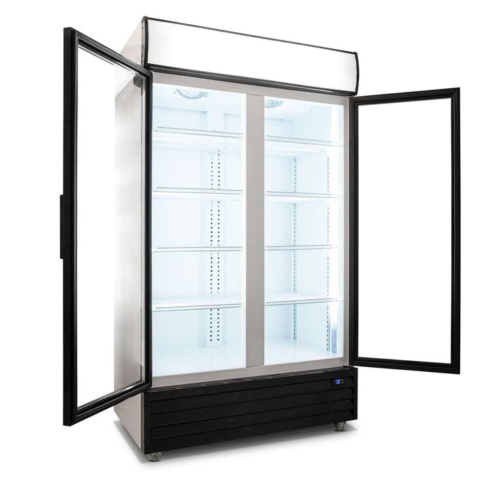 AG Double Door Upright Display Fridge - Glass Door 800L - CU800TNG