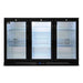 AG Three Door Bar Fridge - Black Body & Doors 320L - BEER3