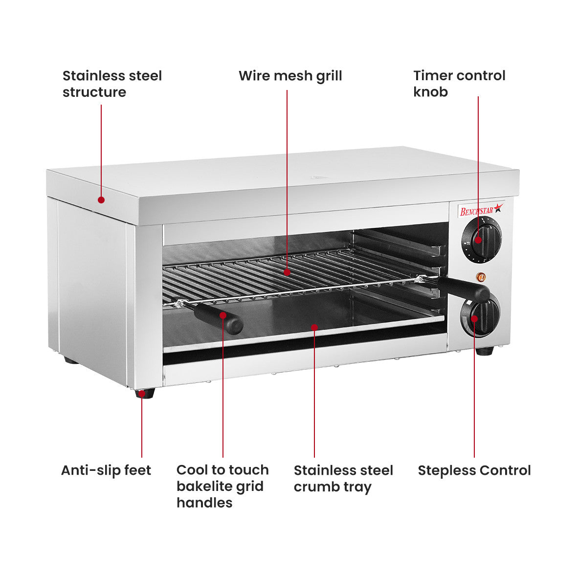 Benchstar Toaster / Griller / Salamander - AT-936E