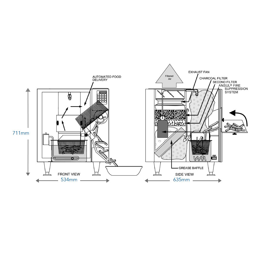 AutoFry Single Basket Countertop Deep Fryer - MTI-10X/XL-3