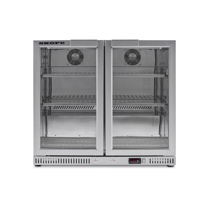 SKOPE Ascend Two Glass Door Bar Cooler 130L - BC.2.GSW