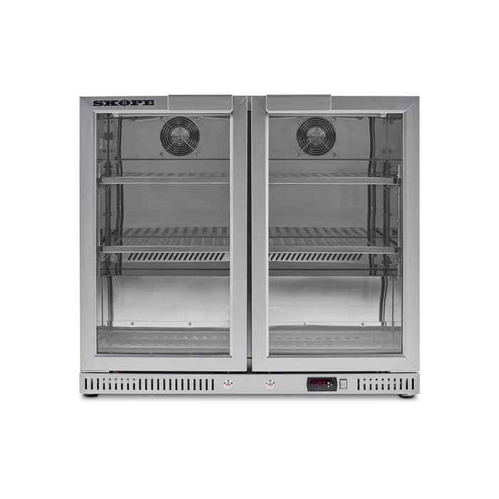 SKOPE Ascend Two Glass Door Bar Cooler 130L - BC.2.GSW