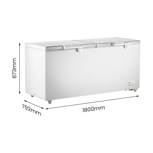 Thermaster Chest Freezer with Stainless Steel Lid 600L - BD600F