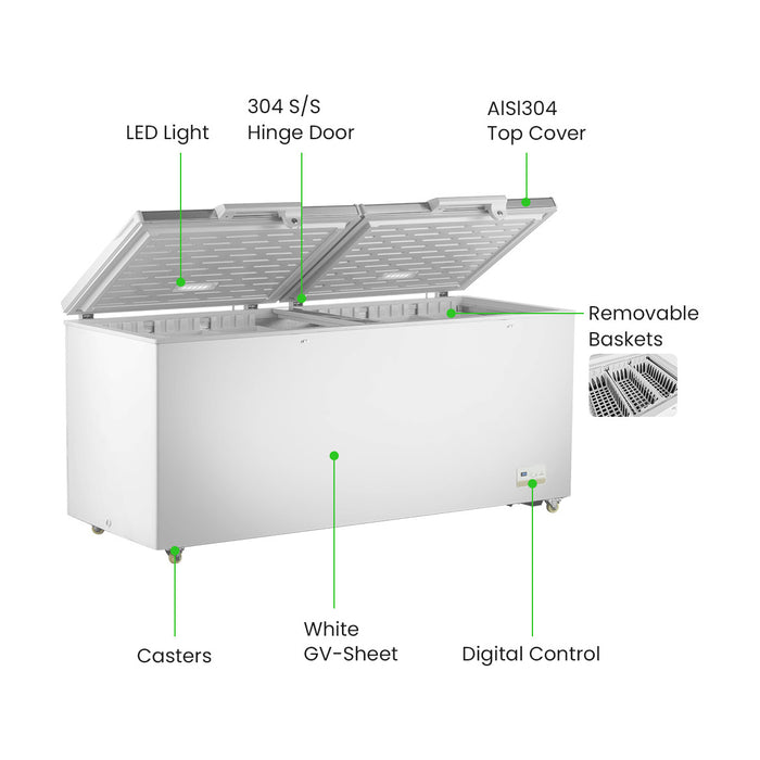 Thermaster Chest Freezer with Stainless Steel Lid 750L - BD750F