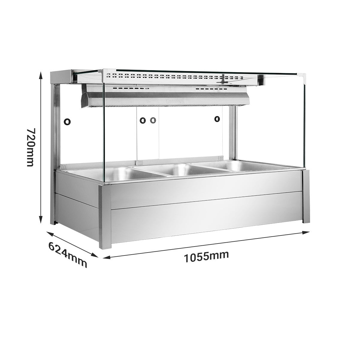 Bonvue Square Countertop Wet & Dry Bain Marie - BM11SC