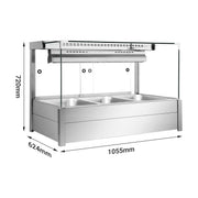 Bonvue Square Countertop Wet & Dry Bain Marie - BM11SC