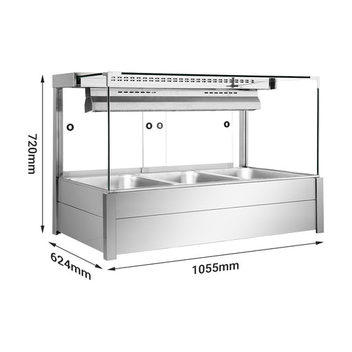 Bonvue Square Countertop Wet & Dry Bain Marie - BM11SC