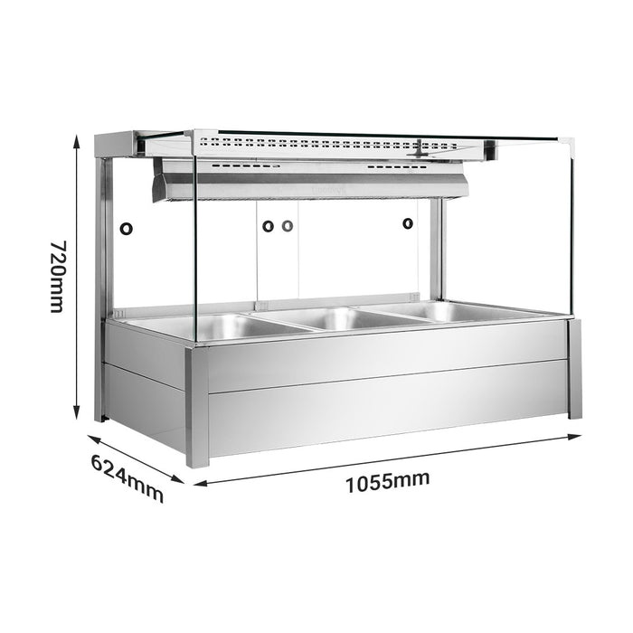 Bonvue Square Countertop Wet & Dry Bain Marie - BM11SC